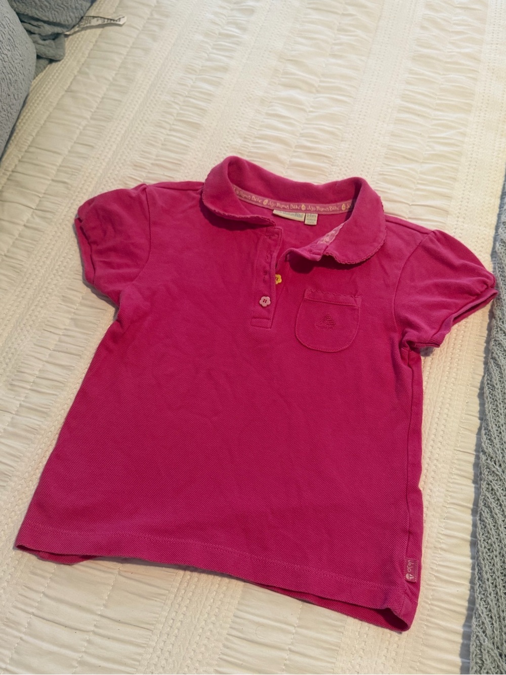 JoJo Maman Bebe Raspberry Pink Polo Top